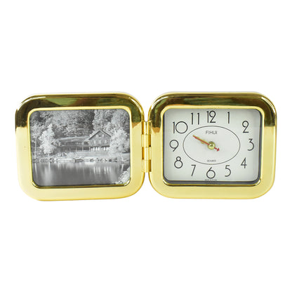 Wukusy portable foldable desk clock for home improvement, space-saving and stylish design shown on a clean desk surface.