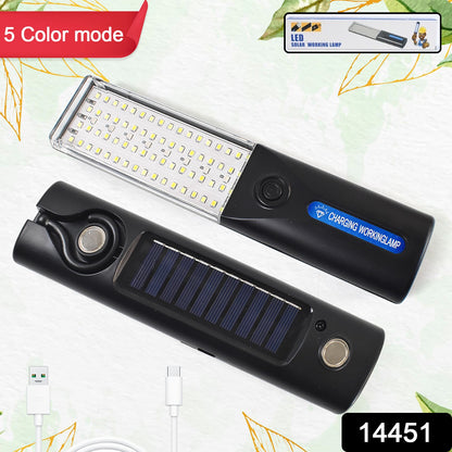 Wukusy portable solar LED lamp for emergency and work lighting, compact design ideal for home improvement projects.