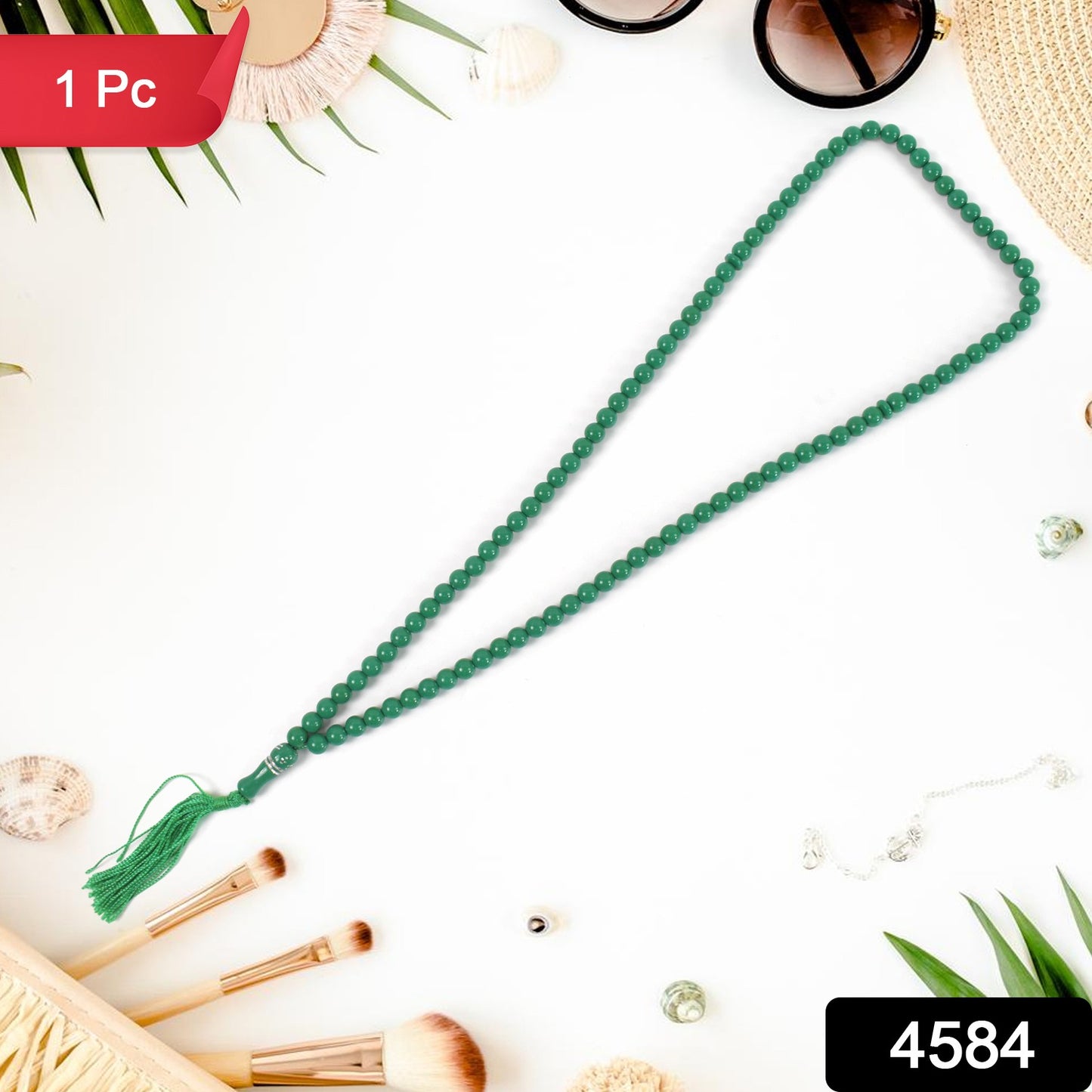 Wukusy Muslim Tasbih prayer beads with 99 beads, used for meditation and prayer, displayed on a white background.