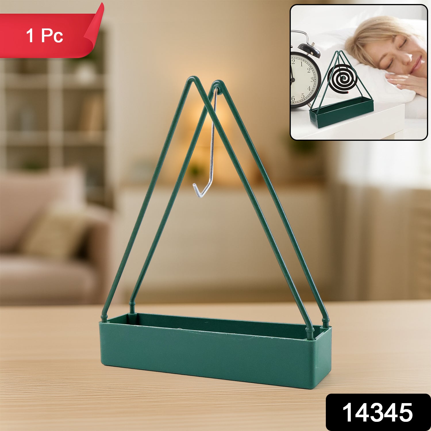 Wukusy plastic mosquito coil holder stand for outdoor use, large and durable design for home mosquito control.