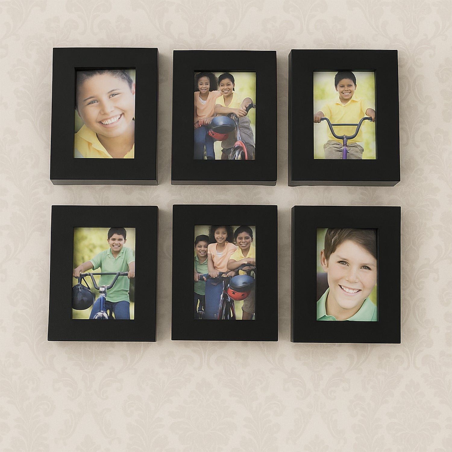 Set of 12 black photo frames by Wukusy, wall-hanging gallery frames for home decor and picture display.