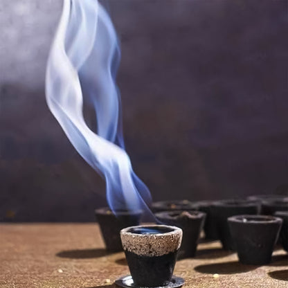 Set of 12 Wukusy Gugal Sambrani cups for home improvement and havan rituals, made of premium quality material.
