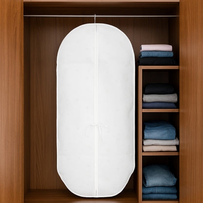 Wukusy premium non-woven garment storage cover, 70 x 140 cm, protects clothes and keeps wardrobe organized.