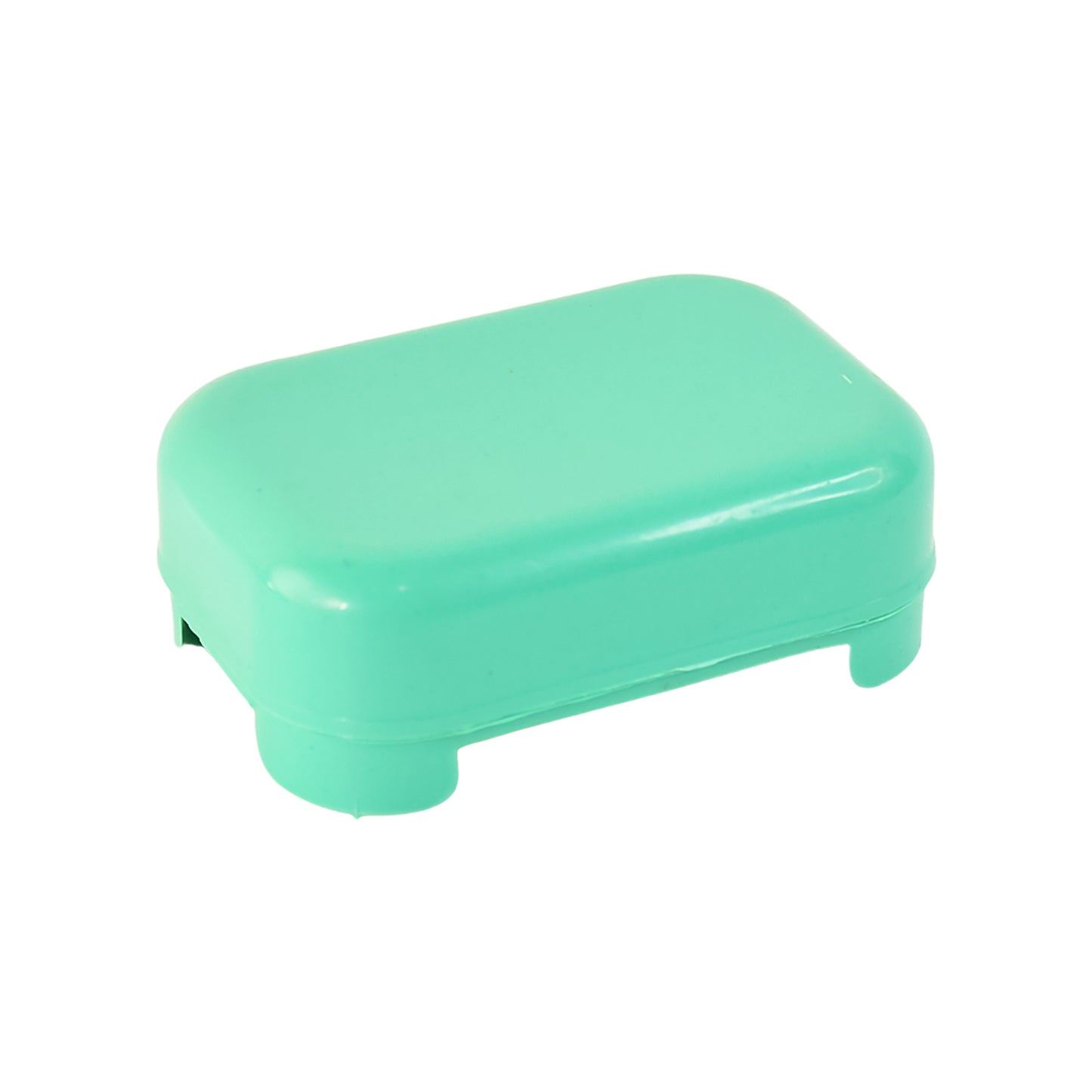 Aqua green rectangular plastic soap case from Wukusy, designed for home improvement and bathroom organization.