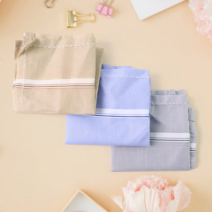 Wukusy premium soft cotton men's handkerchief, 40x40 cm, neatly folded, ideal for home or personal use.
