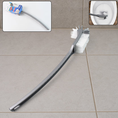 Wukusy Pro Clean long handle toilet cleaning brush with sturdy bristles for bathroom cleaning tasks.