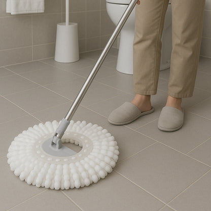 Wukusy Pro Clean Magic Mop refill head for home cleaning, showing durable microfiber material and easy attachment design.