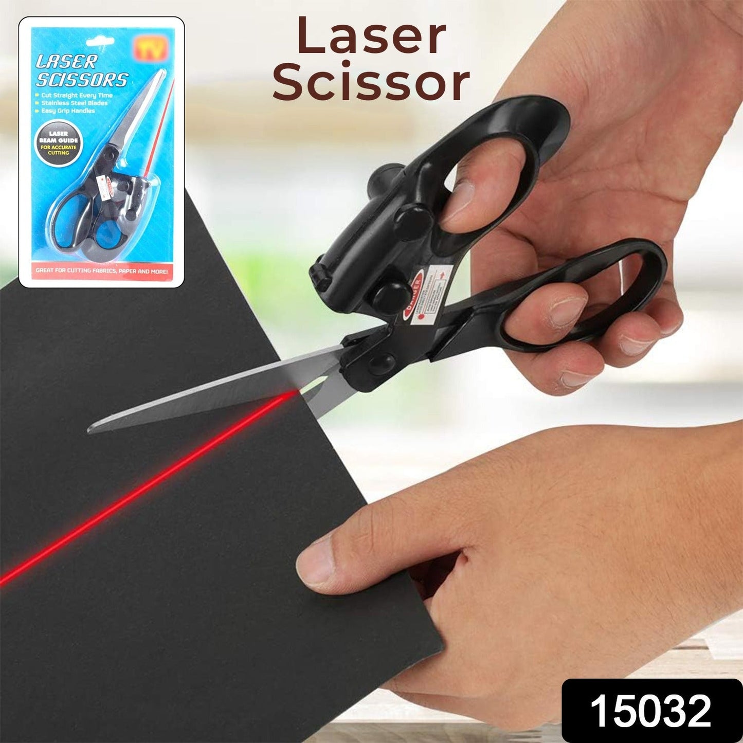 Wukusy professional laser scissors for home improvement, featuring precise cutting blades and ergonomic handle design.