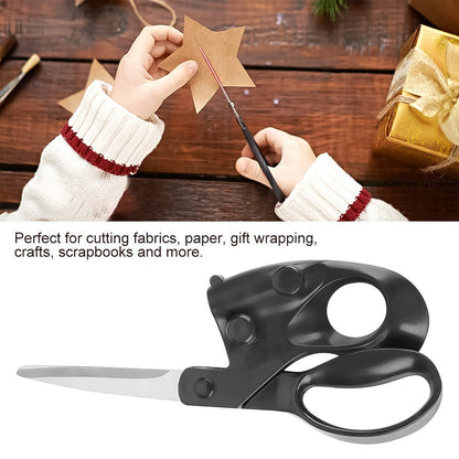 Wukusy professional laser scissors for home improvement, featuring sharp blades and ergonomic handles in a close-up image
