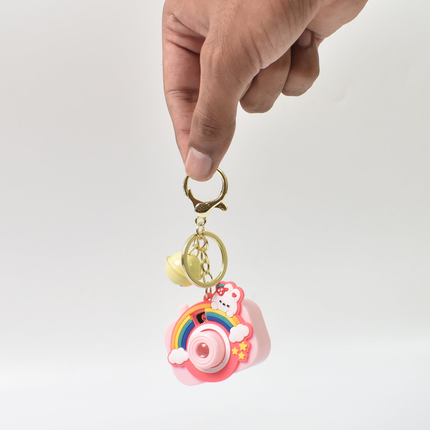 Wukusy projective camera keychain with mix design, compact home improvement accessory, featuring a detailed camera illustration.