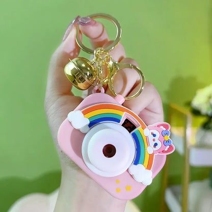 Wukusy projective camera keychain with mixed design, compact home improvement accessory, featuring realistic camera details.