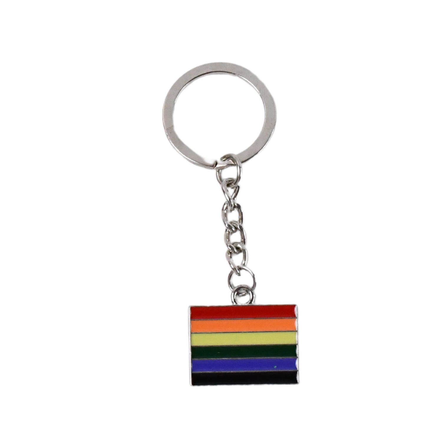 Rainbow design metal keyring key chain from Wukusy, featuring vibrant colors and durable metal construction for home improvement use.