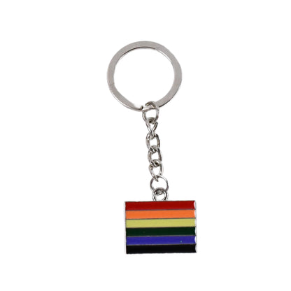 Rainbow design metal keyring key chain from Wukusy, featuring vibrant colors and durable metal construction for home improvement use.