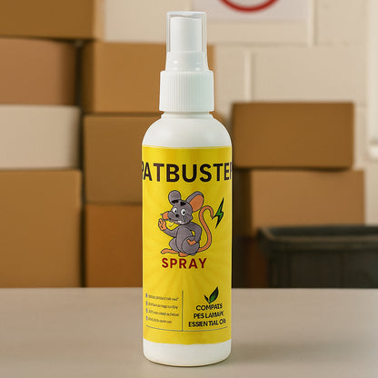 Wukusy rat repellent spray 100ml for home use, shown in a clear spray bottle on a white background.