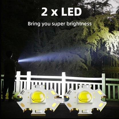 Wukusy rechargeable mini LED flashlight with power bank, featuring three modes, compact design for home improvement tasks.