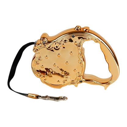Wukusy retractable telescopic belt rope for cats, golden traction, 3m length, ideal for home improvement and pet safety.