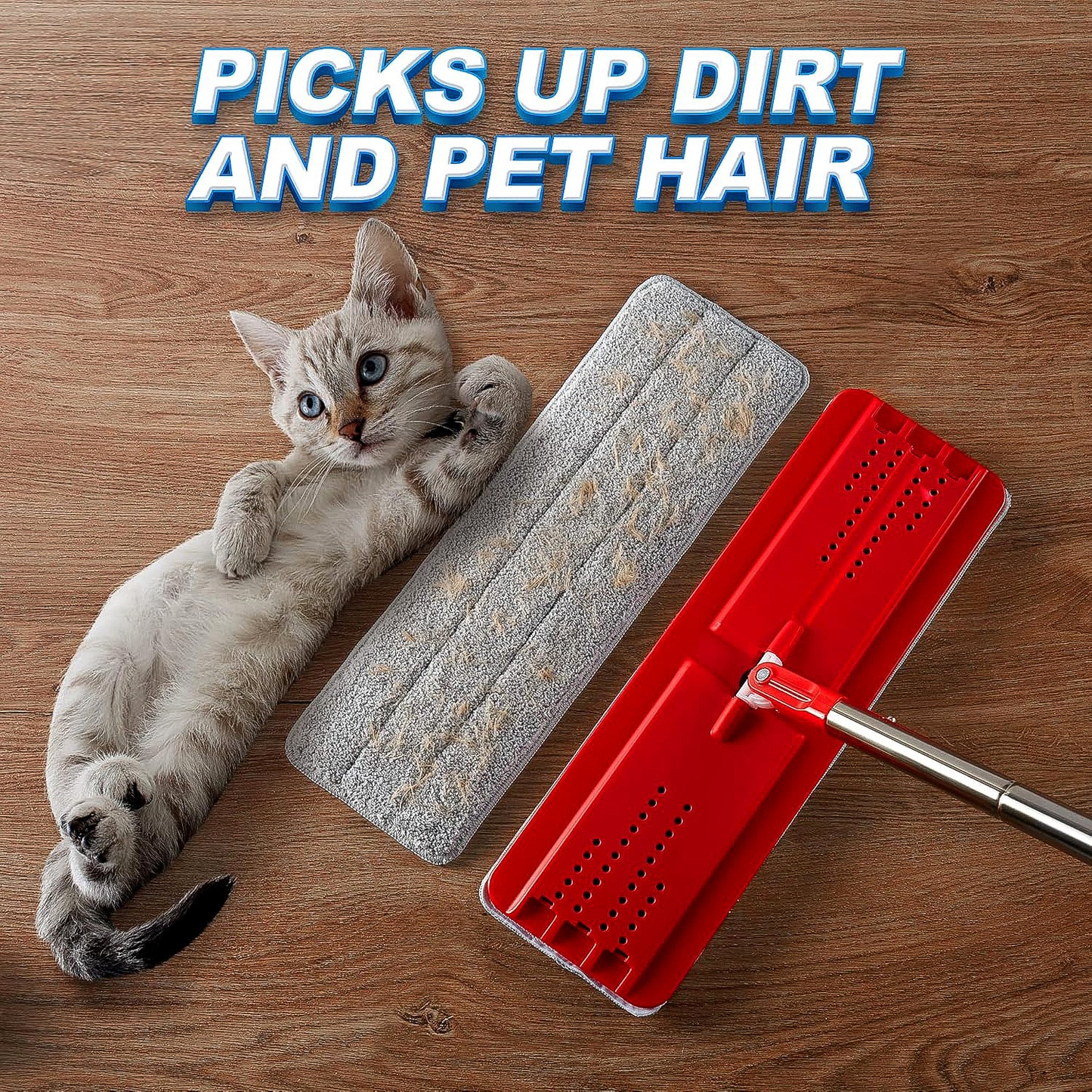 Wukusy reusable microfiber mop pad replacement for home improvement, ideal for cleaning and floor maintenance.
