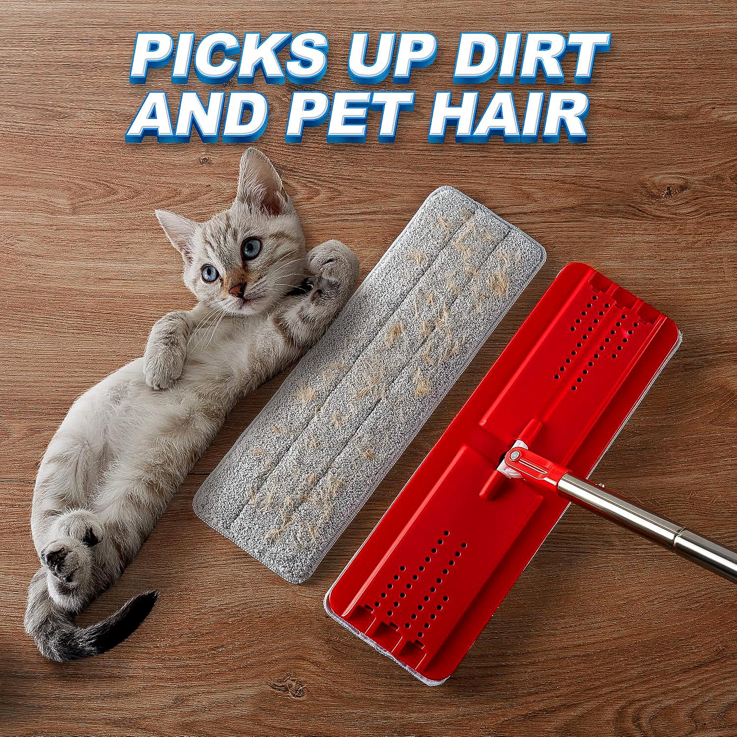 Wukusy reusable microfiber mop pad replacement for home improvement, ideal for cleaning and floor maintenance.