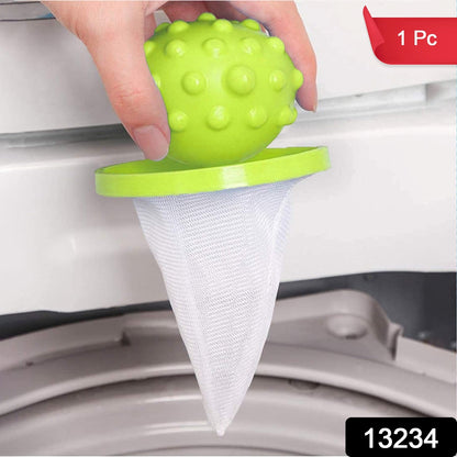 Wukusy reusable cylindrical lint mesh bag for washing machines, designed to catch lint and debris during laundry.