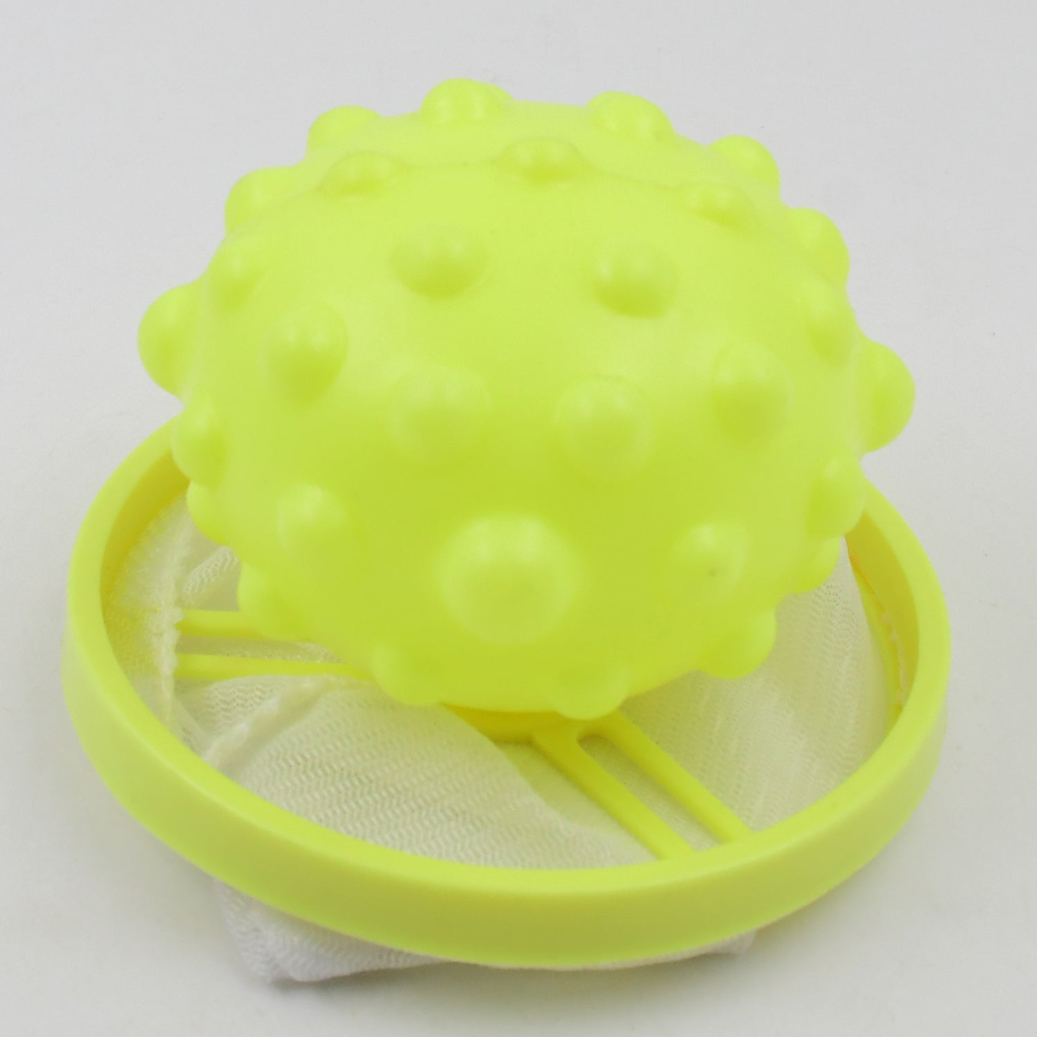 Wukusy reusable cylindrical lint mesh bag for washing machine, designed to trap lint and debris during laundry.