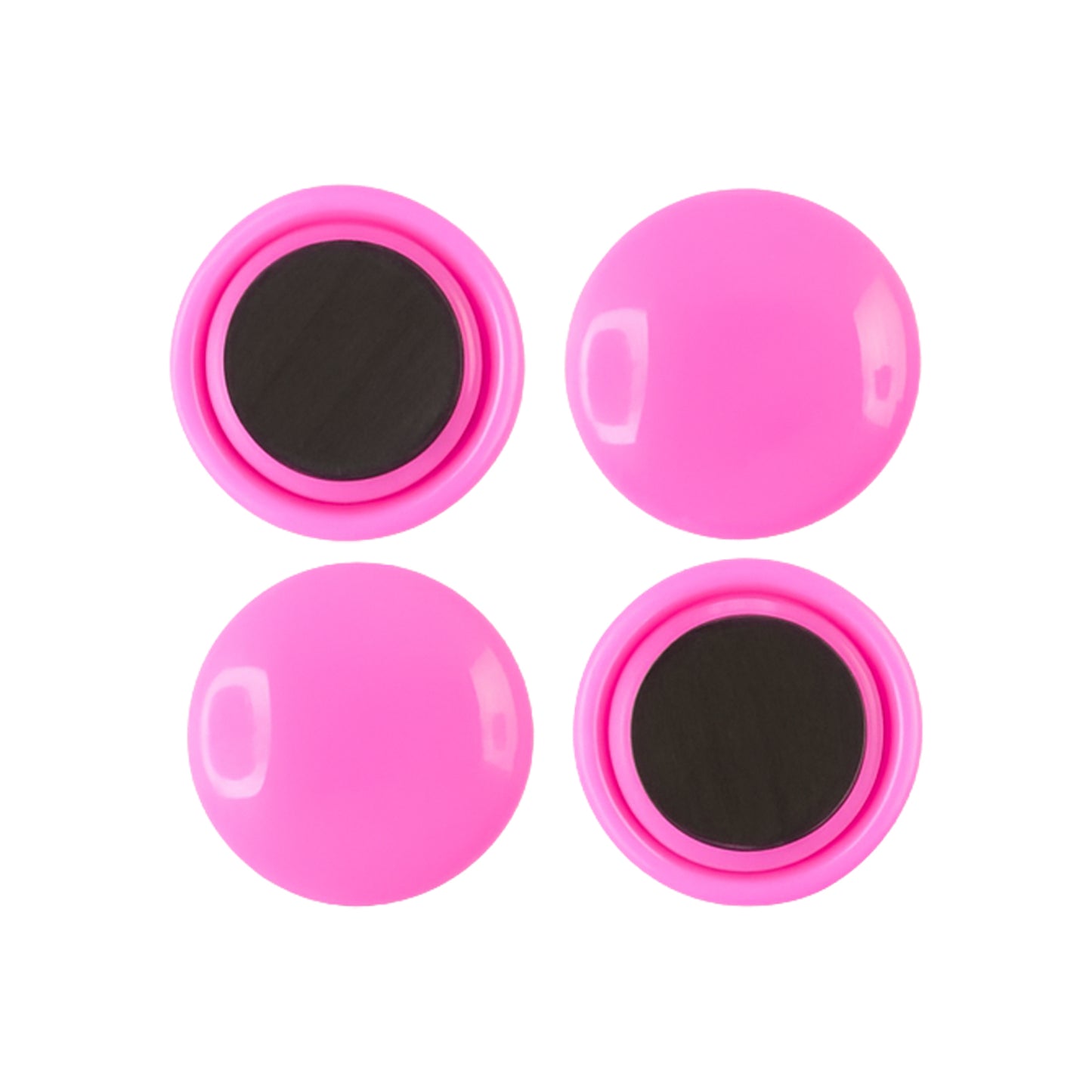 Set of four Wukusy round fridge magnets for home improvement, featuring colorful, decorative designs on smooth magnetic surfaces.