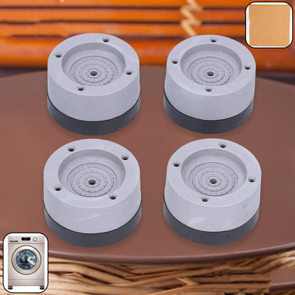 Set of four Wukusy round washing machine support pads for stability and vibration reduction in home improvement projects.