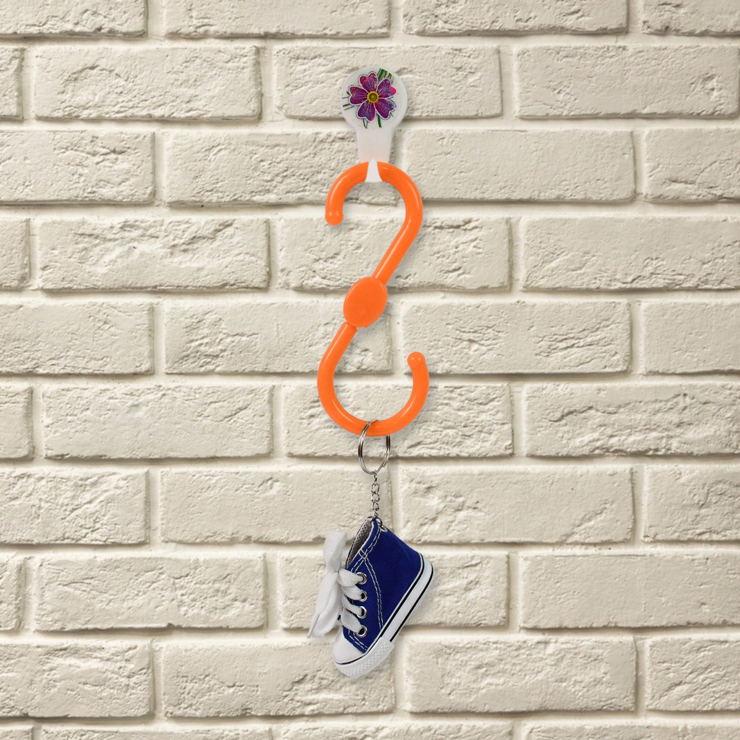 Set of three Wukusy S shape plastic hooks for hanging clothes, ideal for home organization and closet use.