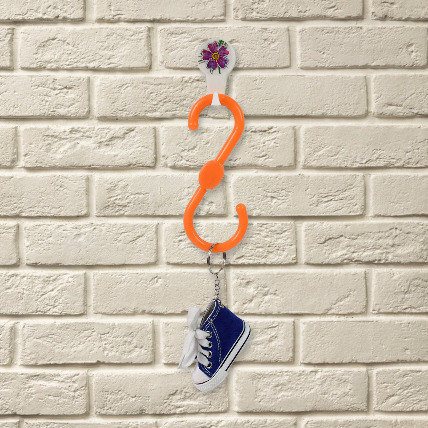 Set of three Wukusy S shape plastic hooks for hanging clothes, ideal for home organization and closet use.