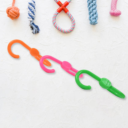 Set of three Wukusy S shape plastic hooks for hanging clothes, ideal for home organization and versatile hanging solutions.