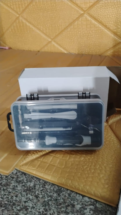 Wukusy 117-piece electronic screwdriver and repair tool kit with laptop and mobile repair tools for home improvement.