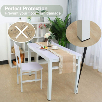Square self-adhesive furniture pads by Wukusy, 18-piece set, shown on a wooden furniture leg for protection and stability.