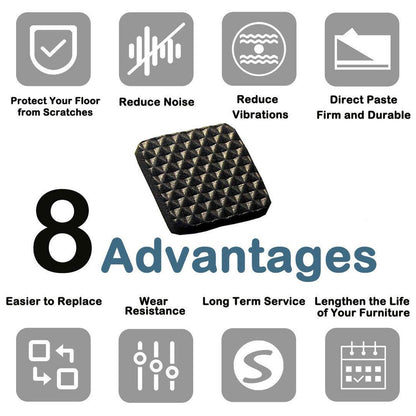 Wukusy self-adhesive square furniture pads set of 18 for protecting floors and furniture in home improvement projects.