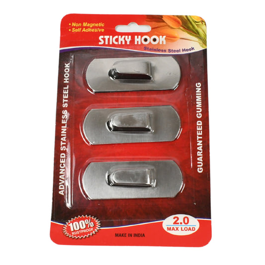 Stainless steel Wukusy heavy-duty self-adhesive wall hooks for hanging robes, towels, coats, and bathroom accessories.