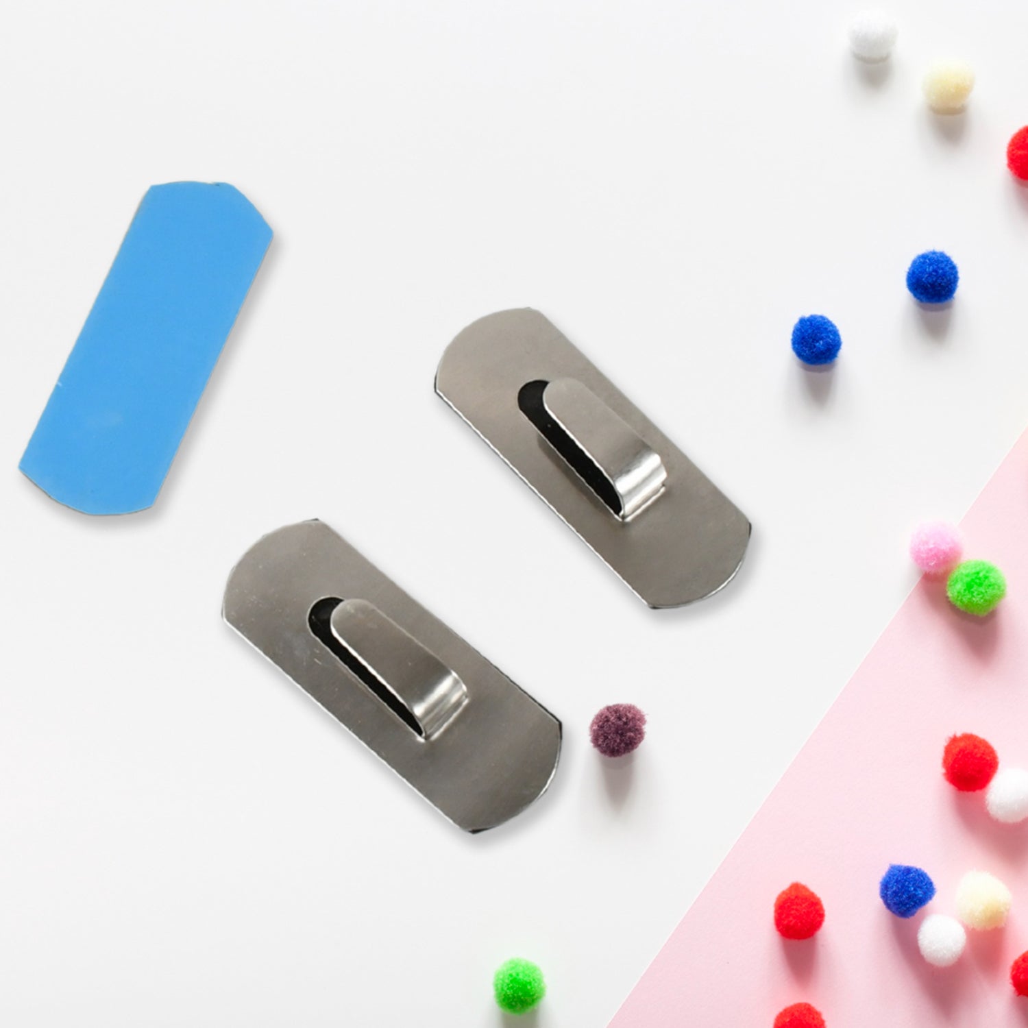 Stainless steel Wukusy heavy-duty self-adhesive wall hooks for hanging robes, coats, towels, and kitchen or bathroom accessories.