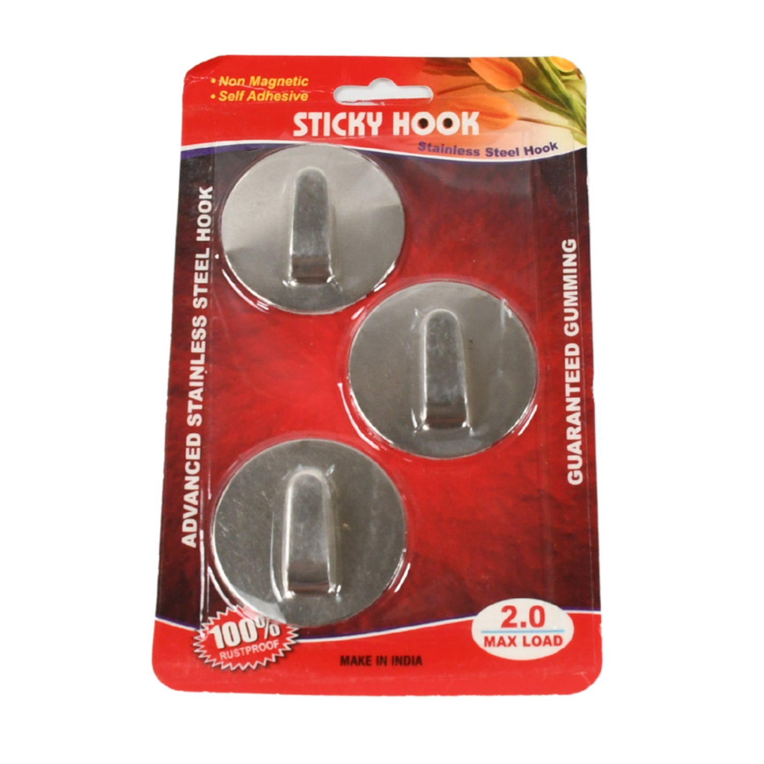Wukusy stainless steel self-adhesive heavy-duty wall hooks for hanging robes, towels, coats, and kitchen or bathroom accessories.