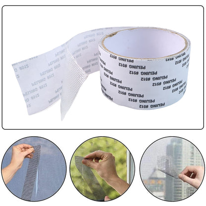 Wukusy self-adhesive mosquito net repair tape roll, 2m x 5cm, for home improvement and mosquito net patching.