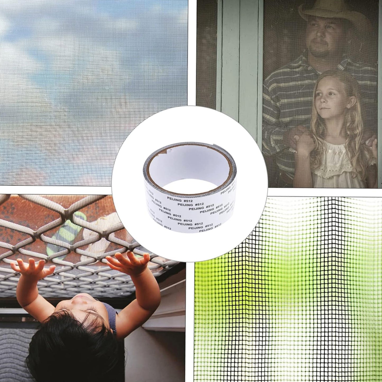 Wukusy self-adhesive mosquito net repair tape roll, 2m x 5cm, for home improvement and mosquito net patching.