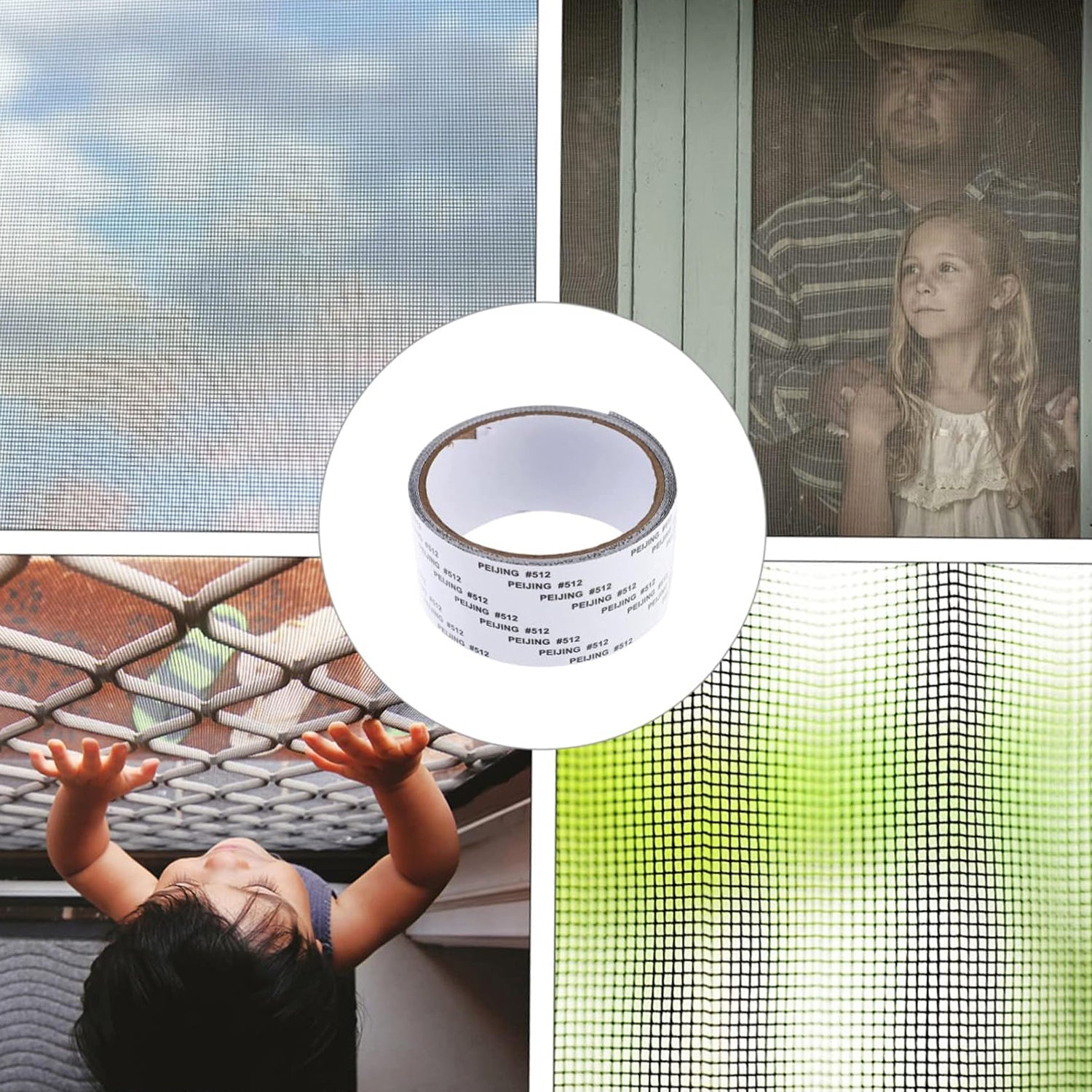 Wukusy self-adhesive mosquito net repair tape roll, 2m x 5cm, for home improvement and mosquito net patching.
