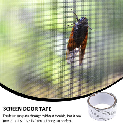 Wukusy self-adhesive mosquito net repair tape roll, 2m x 5cm, for home improvement, showing the black tape on a white background.