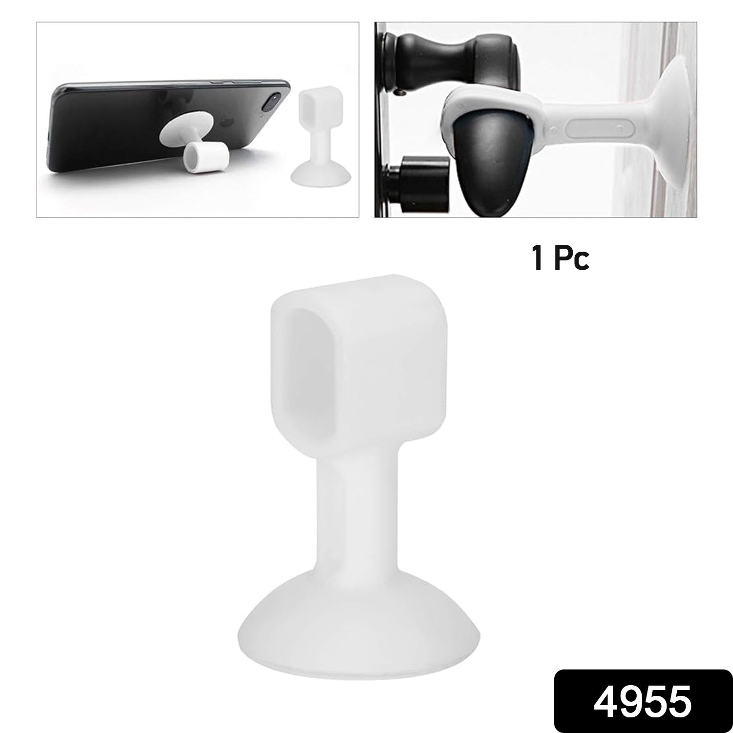 Wukusy self-sucking silicone door stopper in mixed colors, home improvement accessory holding doors securely in place