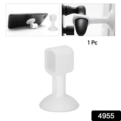 Wukusy self-sucking silicone door stopper in mixed colors, home improvement accessory holding doors securely in place