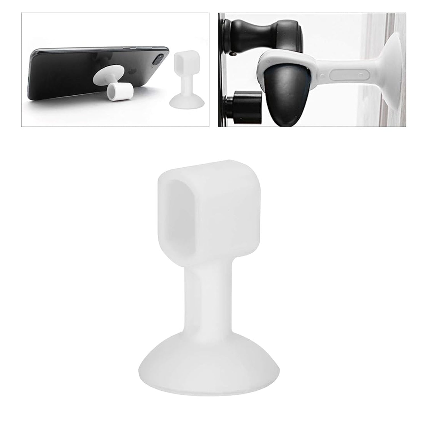 Wukusy self-sucking silicone door stopper in mixed colors, portable home improvement accessory for securing doors.