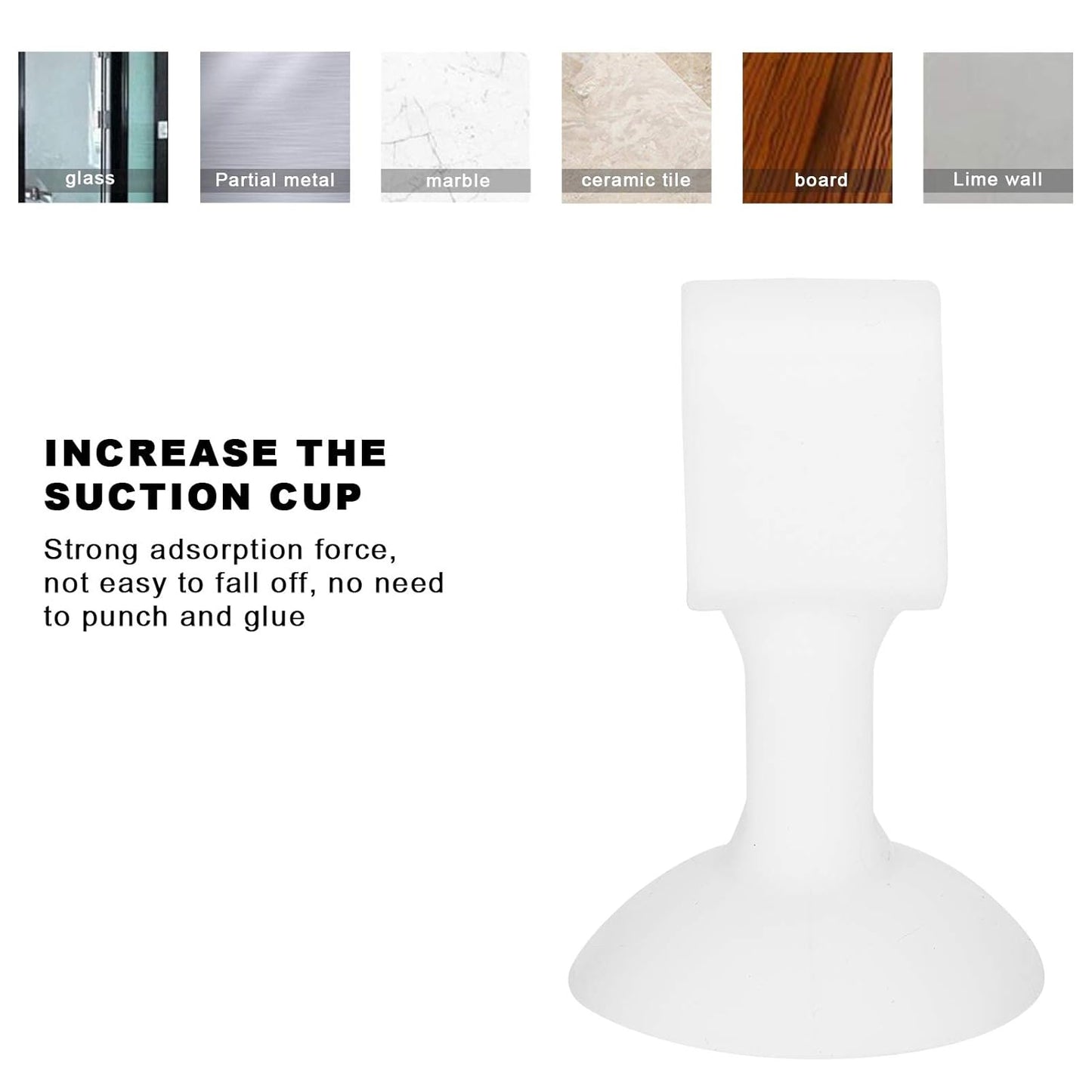 Wukusy self-sucking silicone door stopper in mixed colors, designed to hold doors open securely.