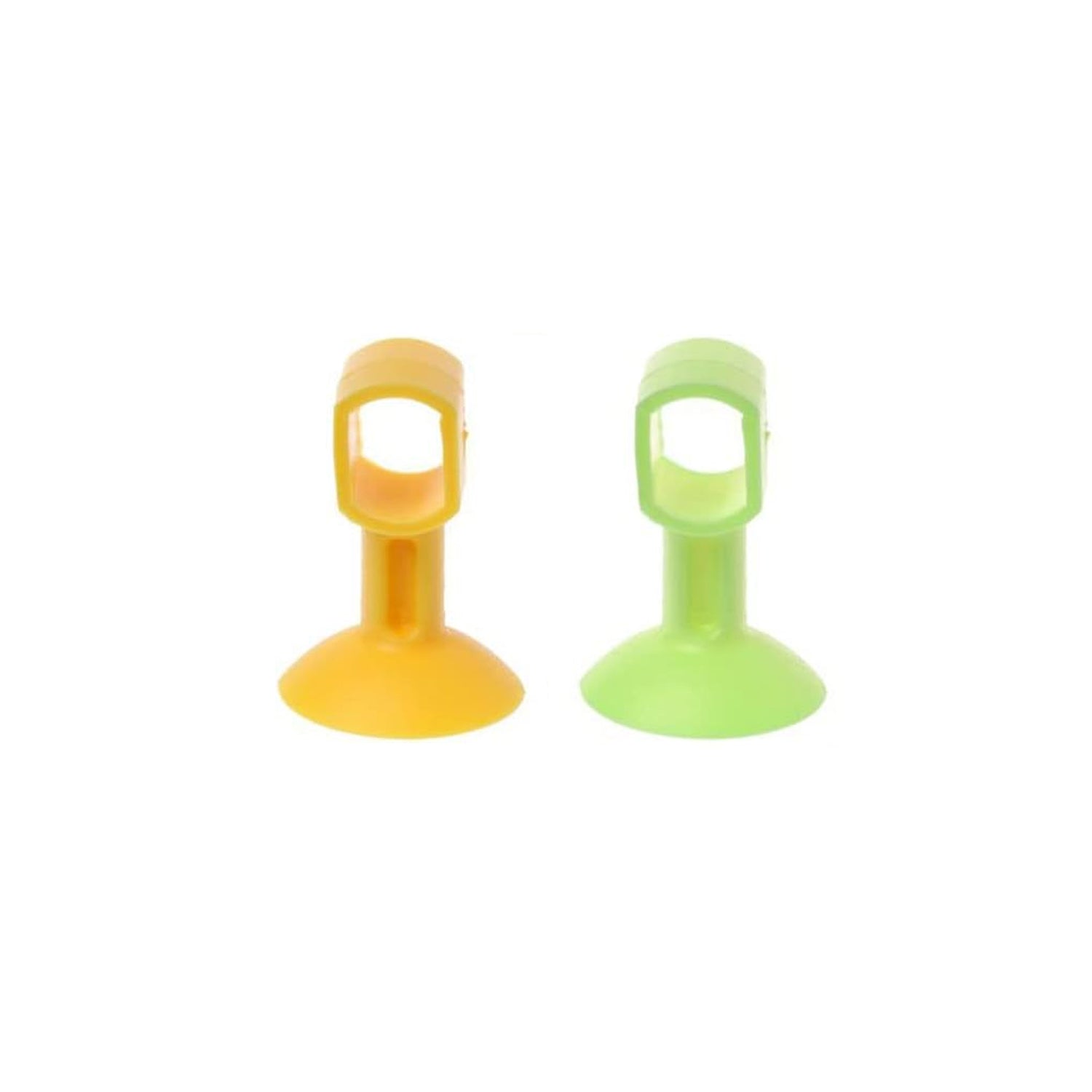 Set of two Wukusy self-sucking silicone door stoppers for home improvement, designed to hold doors securely in place.
