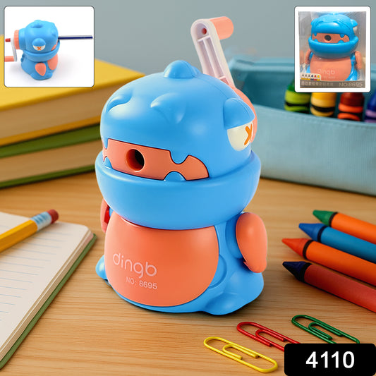 Wukusy teddy-shaped pencil sharpener with removable tray and steel cutter, ideal for kids' stationary and home improvement.