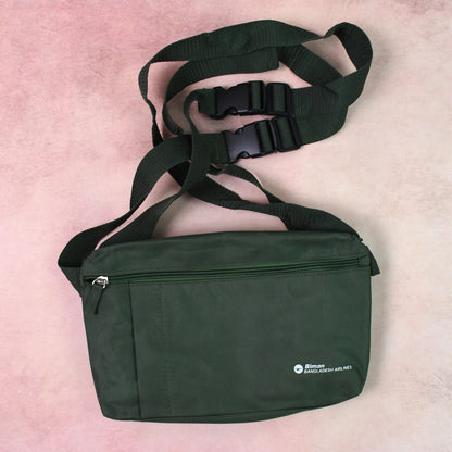 Wukusy shoulder Hajj and Umrah bag, compact and durable for travel, with adjustable strap and multiple compartments.