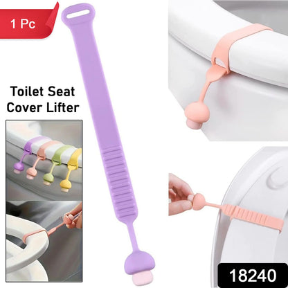 Wukusy silicone toilet seat lifter band used for easy lifting and lowering of toilet seats in home improvement.