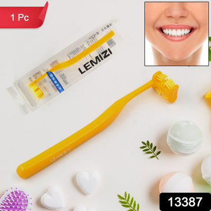Wukusy six-sided soft toothbrush with anti-bacterial features, designed for comprehensive oral cleaning at home.