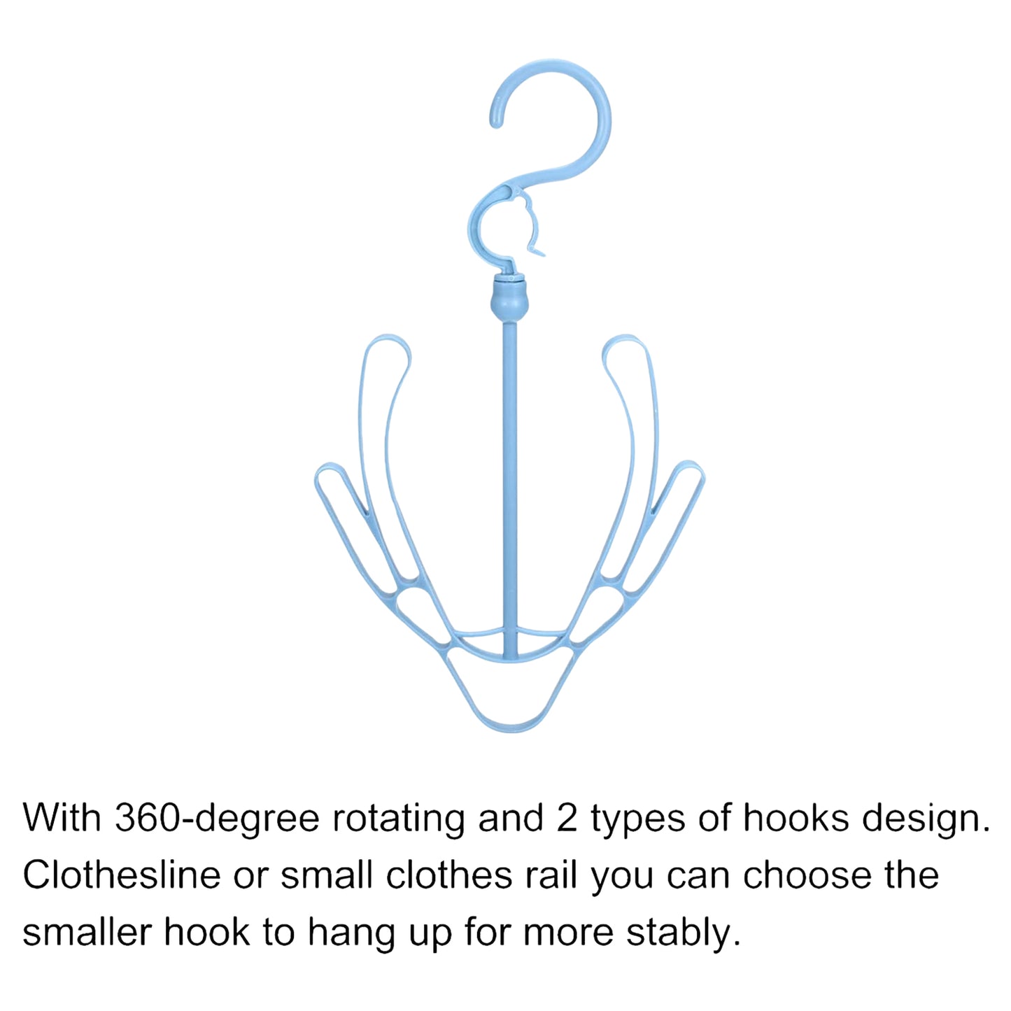 Wukusy small rotatable shoe drying hanger with multiple slots for drying and organizing shoes in a home improvement setting.