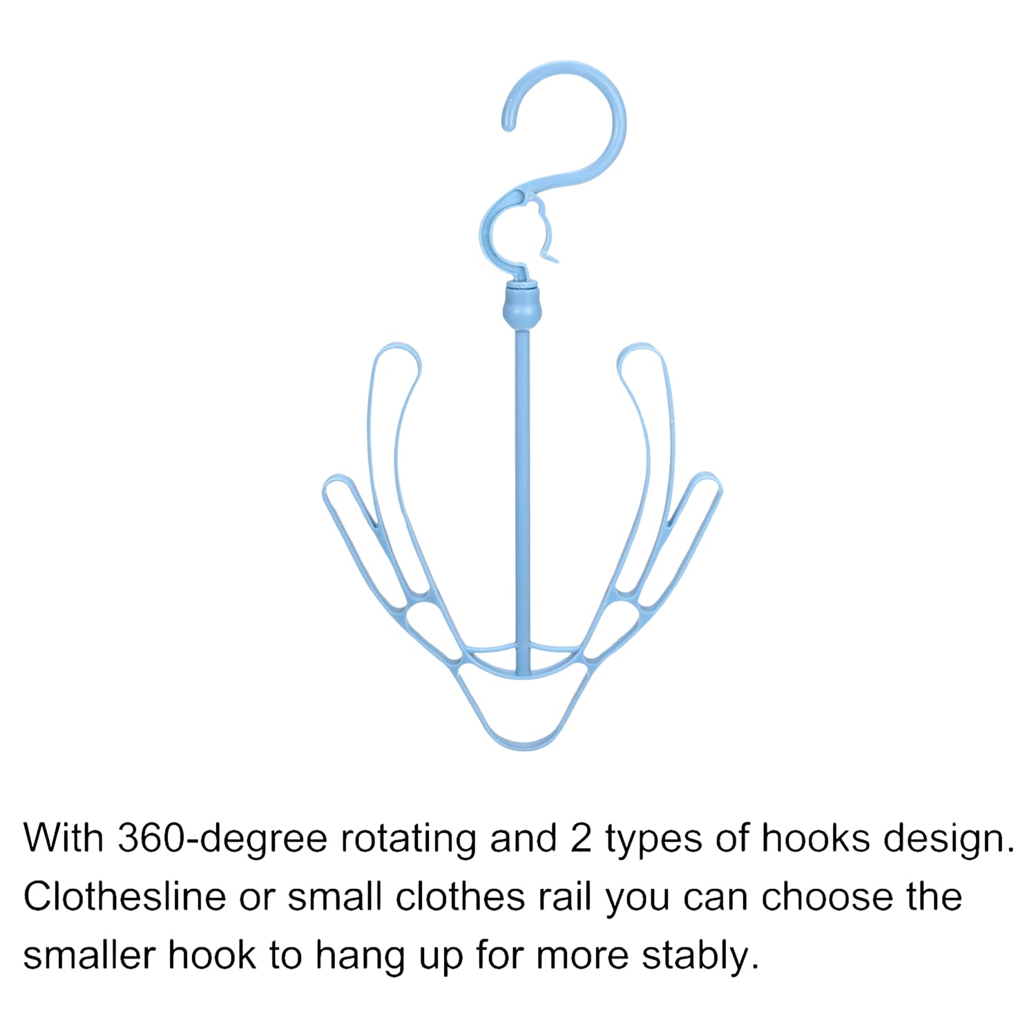 Wukusy small rotatable shoe drying hanger with multiple slots for drying and organizing shoes in a home improvement setting.